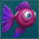 Lila Fisch-Symbol im Golden Fish Tank Slot.