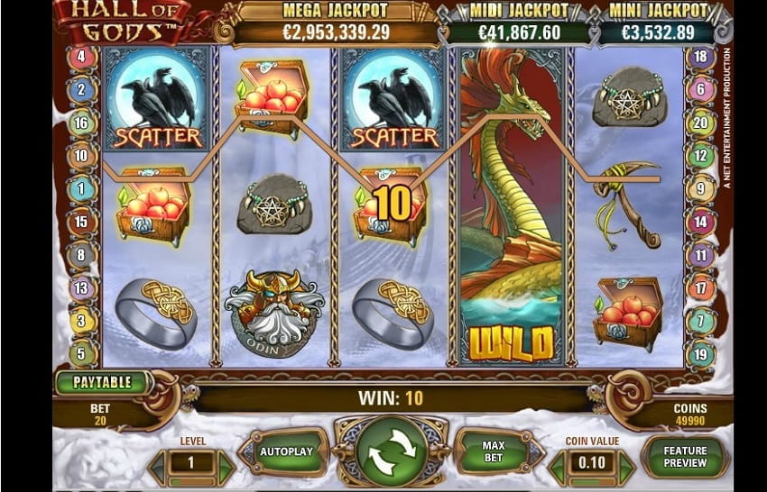 Hall of Gods Slot by NetEnt