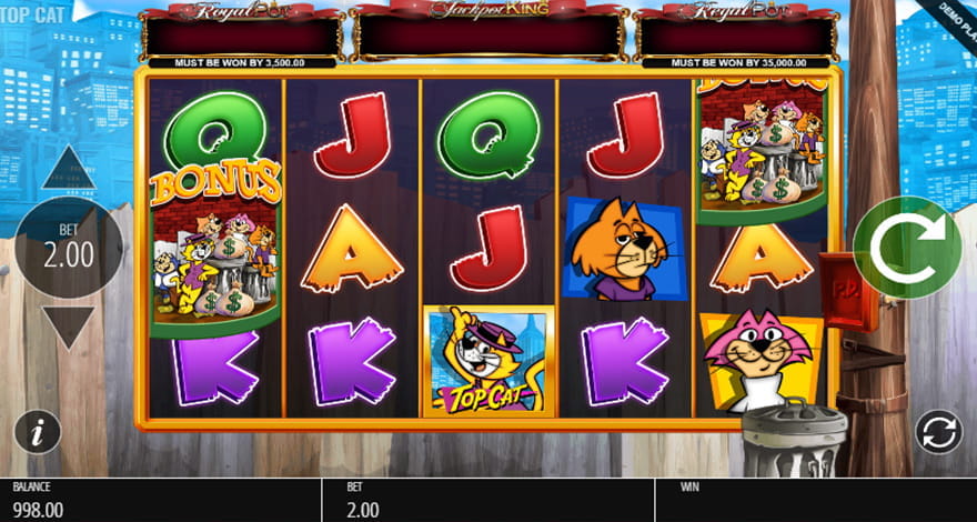 Try Your Luck on Top Cat Animated Slot Machine