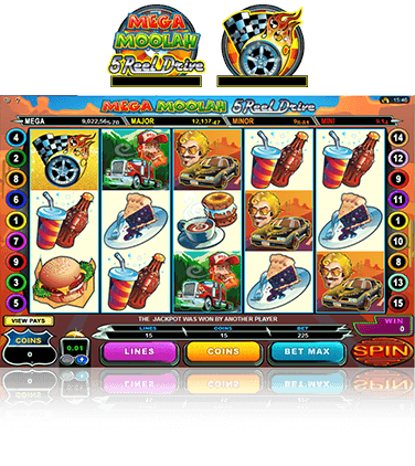 Mega Moolah 5 Reel Drive Game